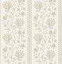 Edgemoor Taupe Jacobean Stripe Wallpaper roll and pattern
