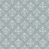 Frances Blue Fishscale Wallpaper roll and pattern view – A-Street Prints AST6351