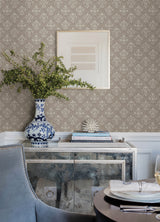 Frances Taupe by Erin Gates Fishscale Wallpaper – A-Street Prints AST6352