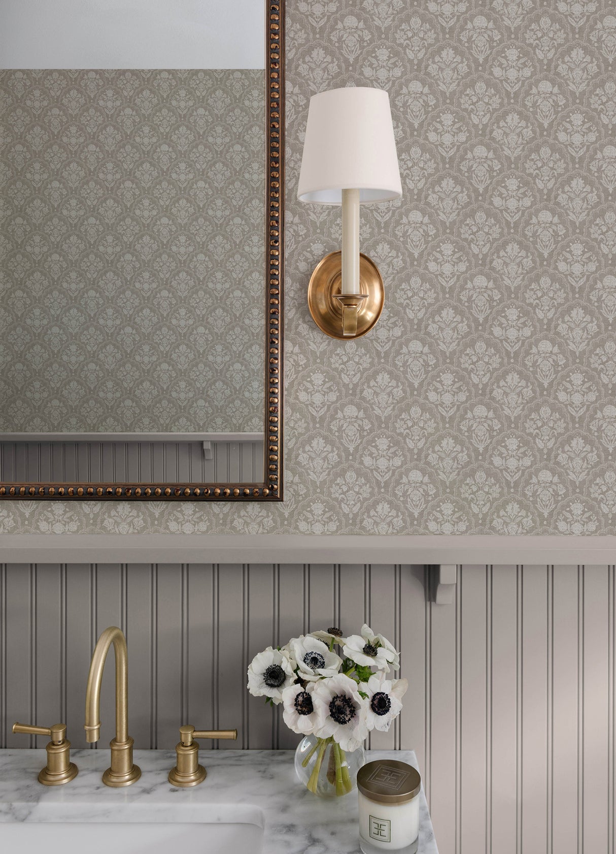 Frances Taupe by Erin Gates Fishscale Wallpaper – A-Street Prints AST6352