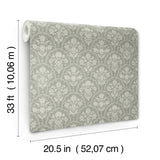 Frances Moss Fishscale by Erin Gates Botanical Wallpaper – A-Street Prints AST6353