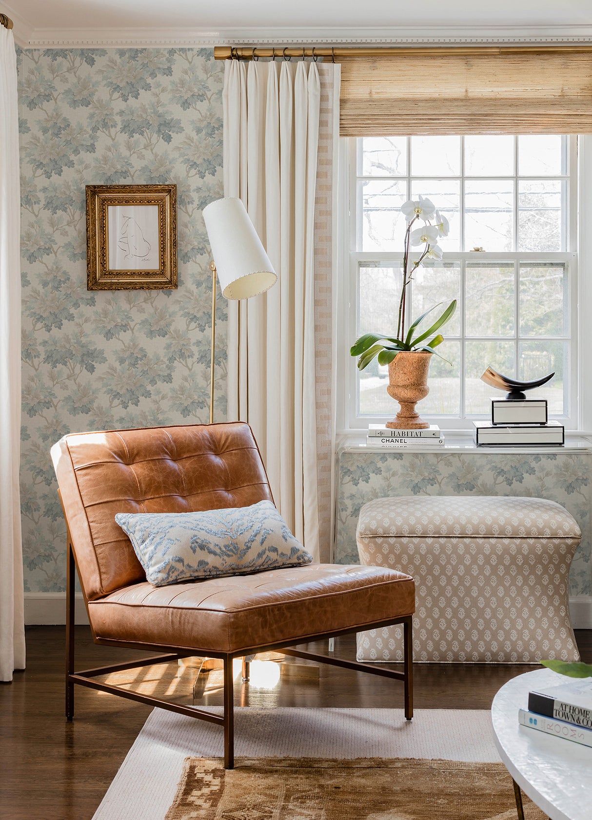 Oakcliff Blue by Erin Gates Leaf Trail Non Woven Wallpaper – A-Street Prints AST6354
