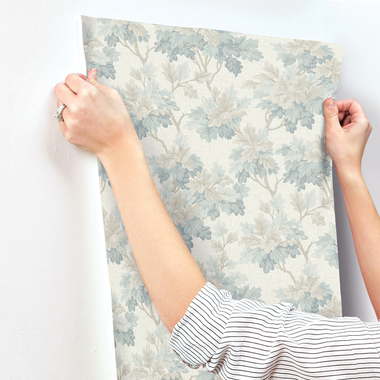 Oakcliff Blue by Erin Gates Leaf Trail Non Woven Wallpaper – A-Street Prints AST6354