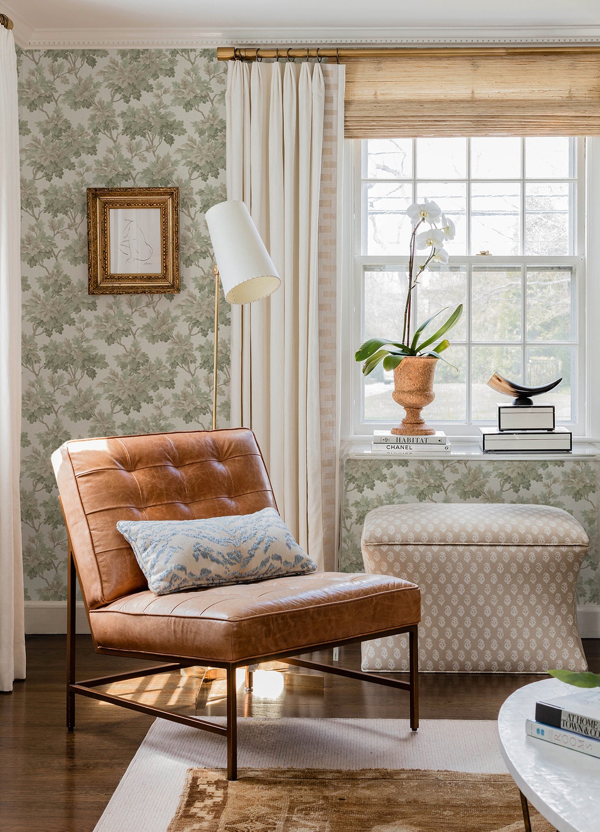Oakcliff Sage by Erin Gates Leaf Trail Wallpaper – A-Street Prints AST6355