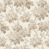 Oakcliff Taupe Leaf Trail Wallpaper roll and pattern by Erin Gates for A-Street Prints