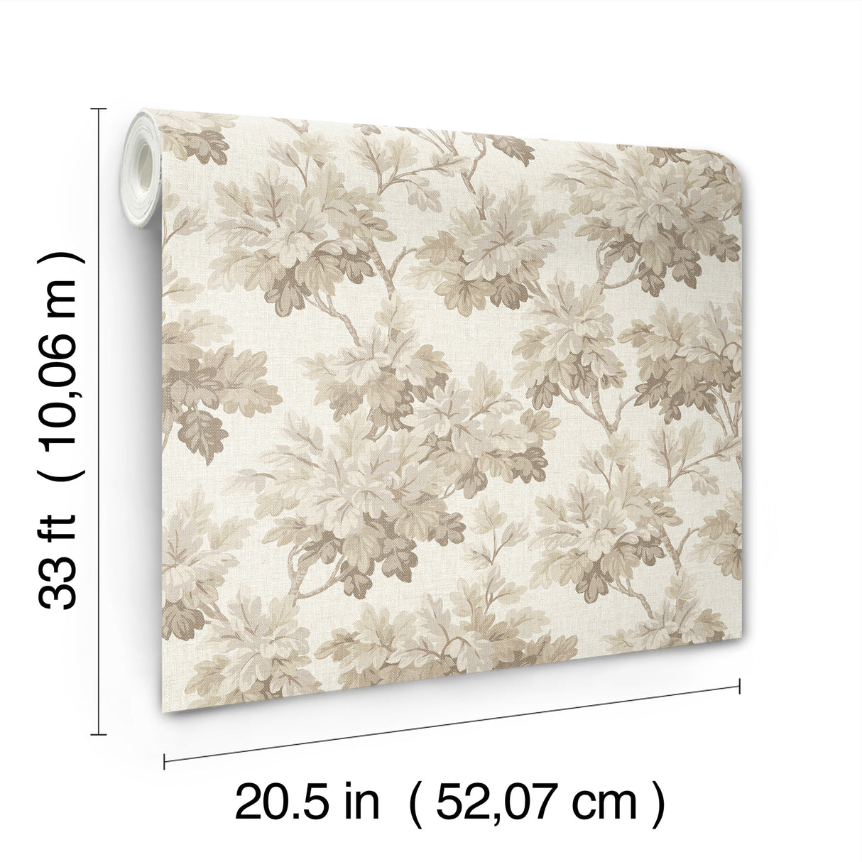 Oakcliff Taupe by Erin Gates Leaf Trail Wallpaper – A-Street Prints AST6356