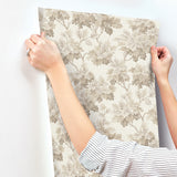 Oakcliff Taupe by Erin Gates Leaf Trail Wallpaper – A-Street Prints AST6356