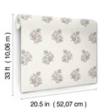 Overbrook Plum by Erin Gates Bouquet Toss Wallpaper – A-Street Prints AST6358