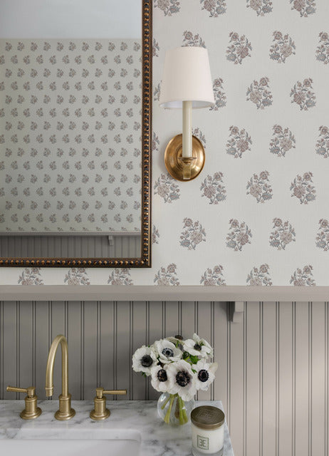 Overbrook Plum by Erin Gates Bouquet Toss Wallpaper – A-Street Prints AST6358