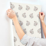 Overbrook Plum by Erin Gates Bouquet Toss Wallpaper – A-Street Prints AST6358
