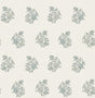 Overbrook Sage Bouquet Toss Wallpaper roll by A‑Street Prints, floral block-print motif in sage on white.