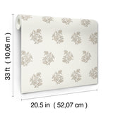 Overbrook Taupe by Erin Gates Bouquet Toss Wallpaper – A-Street Prints AST6360