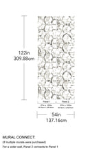 Hex-A-Gone Dove Grey Wall Mural with Modern Geometric Overlapping Shapes - A-Street Prints ASTM5039