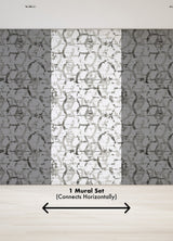 Hex-A-Gone Dove Grey Wall Mural with Modern Geometric Overlapping Shapes - A-Street Prints ASTM5039
