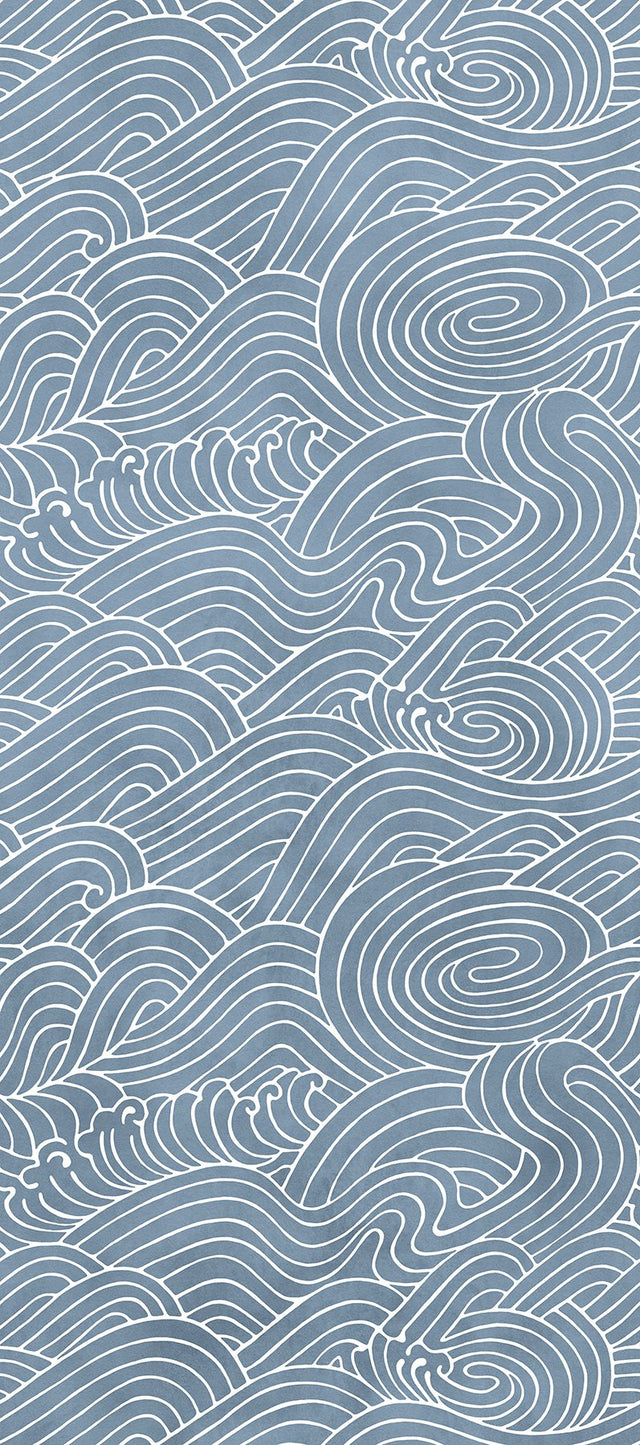 Waves Ocean Blue Wall Mural with Coastal Graphics Pattern - A-Street Prints ASTM5041