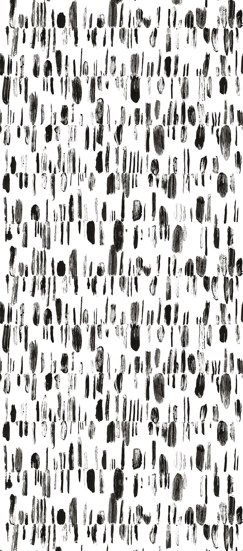 Bold Brush Strokes Black Wall Mural with Abstract Geometric Brushstroke Pattern - A-Street Prints ASTM5042