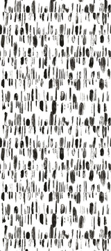 Bold Brush Strokes Black Wall Mural with Abstract Geometric Brushstroke Pattern - A-Street Prints ASTM5042