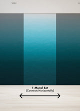 Caribbean Sea Teal Blue Ombre Wall Mural in Teal Blue Gradient - A-Street Prints ASTM5043