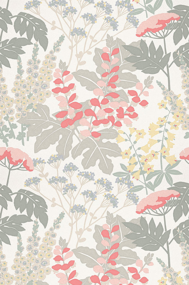 Paradise Pink & Dove Grey Floral Wall Mural - A-Street Prints ASTM5048