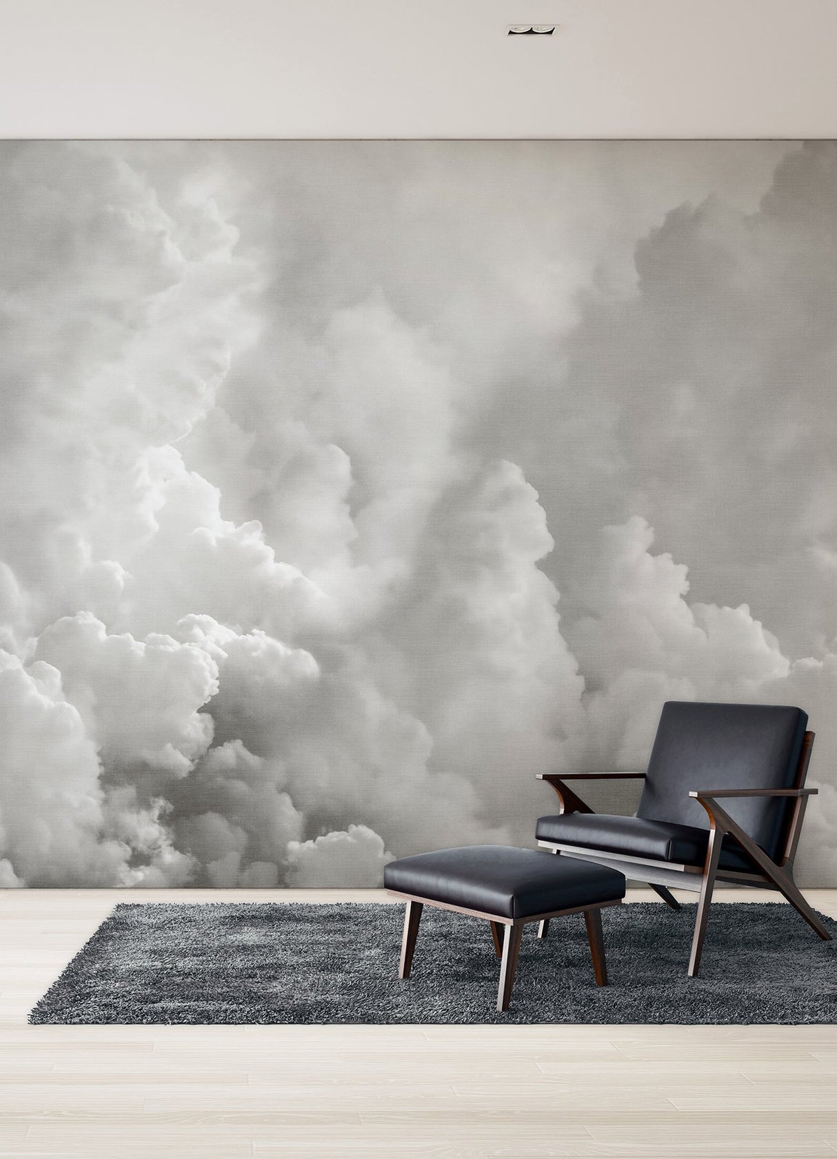 In the Clouds Dove Grey Clouds Wall Mural - A-Street Prints ASTM5054