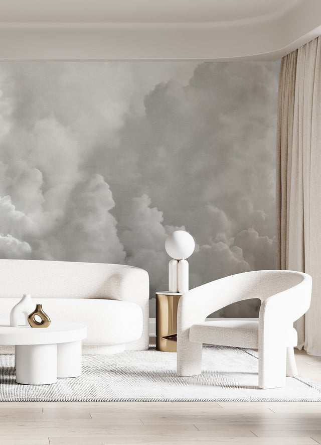 In the Clouds Dove Grey Clouds Wall Mural - A-Street Prints ASTM5054