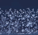 Twilight Chinoiserie Midnight Blue Wall Mural with Chinoiserie Nature Motif - A-Street Prints ASTM5058