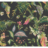 Fiji Garden Green Wallpaper with Tropical Botanical Motif - York AT7093