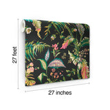 Fiji Garden Green Wallpaper with Tropical Botanical Motif - York AT7093