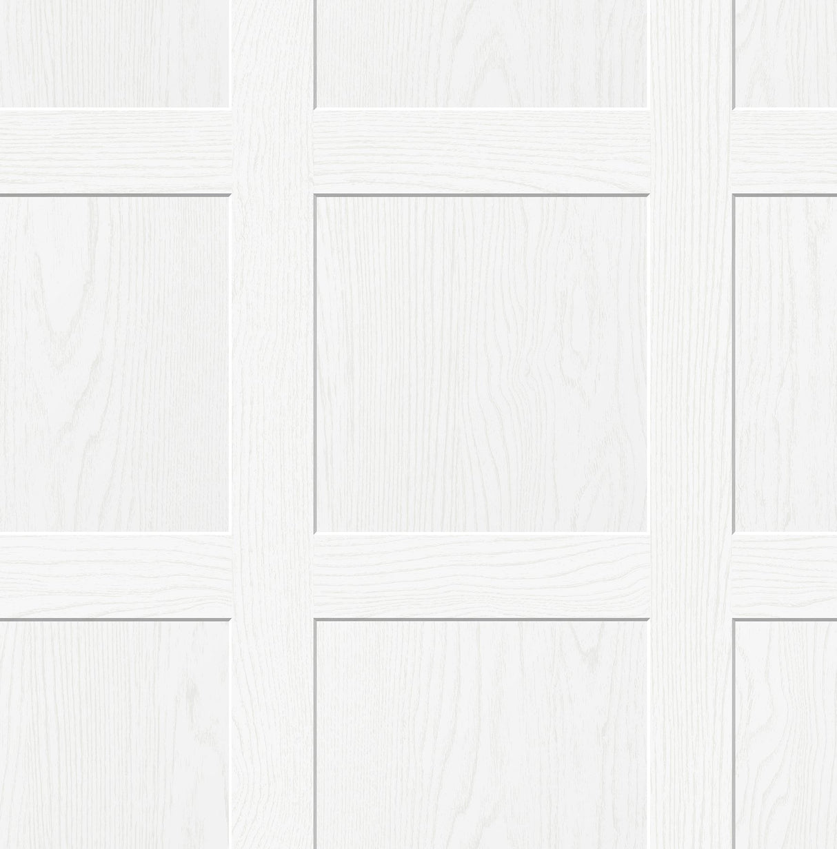 Chase Wallcoving White Peel & Stick Wallpaper with Modern Wood Panel Motif - NuWallpaper ATS4740