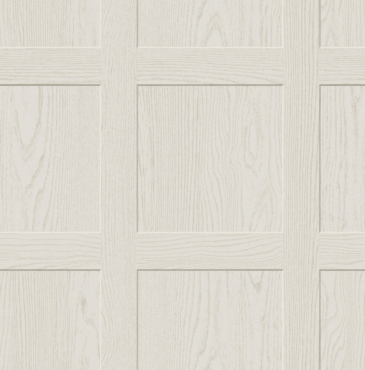 Chase Wallcoving Cream Peel & Stick Wallpaper with Modern Wood Panel Motif - NuWallpaper ATS4741