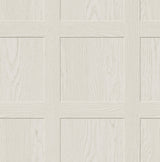 Chase Wallcoving Cream Peel & Stick Wallpaper with Modern Wood Panel Motif - NuWallpaper ATS4741