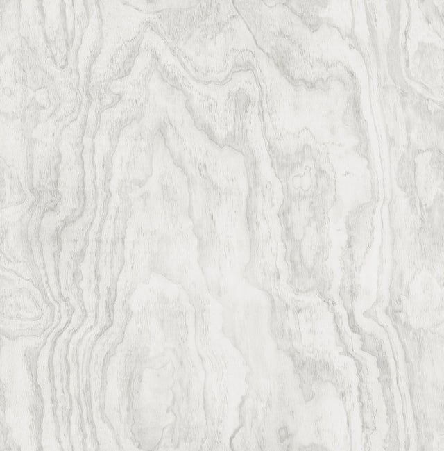 Sloane Wood Grey Peel & Stick Wallpaper with Modern Woodgrain Pattern - NuWallpaper ATS4744