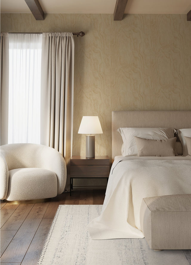 Sloane Wood Tan Peel & Stick Wallpaper with Modern Faux Wood Graphic - ATS4745