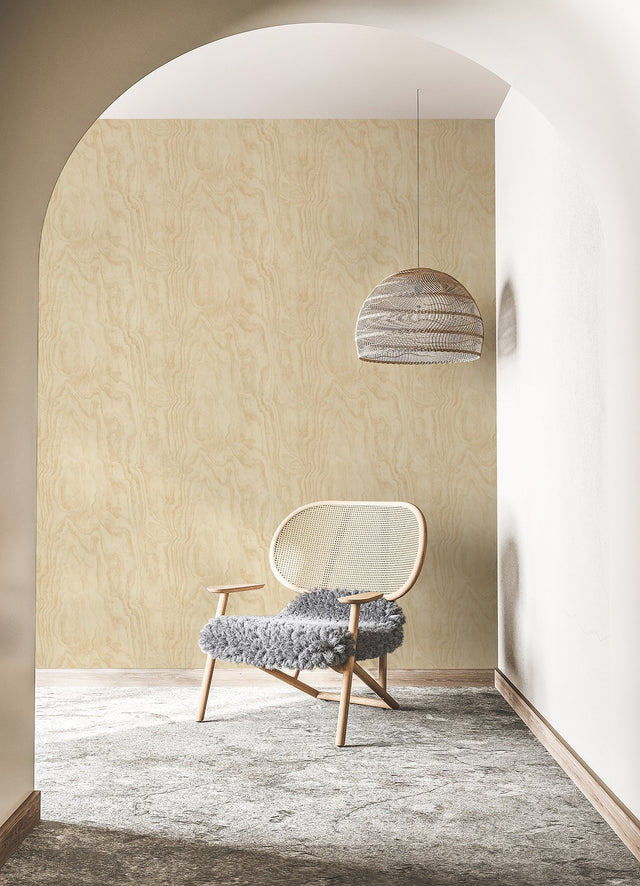 Sloane Wood Tan Peel & Stick Wallpaper with Modern Faux Wood Graphic - ATS4745