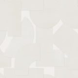 Bas Shapes White Peel & Stick Wallpaper with Modern Geometric Pattern - NuWallpaper ATS4748
