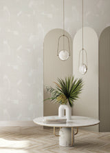 Bas Shapes White Peel & Stick Wallpaper with Modern Geometric Pattern - NuWallpaper ATS4748