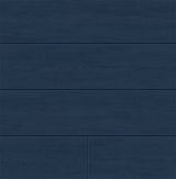 Coastal blue shiplap peel and stick wallpaper with horizontal wood plank look