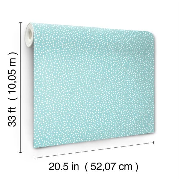 Dotty Light Blue by Advantage Petite Polka Dot Wallpaper – Brewster Home Fashions 4203-27580