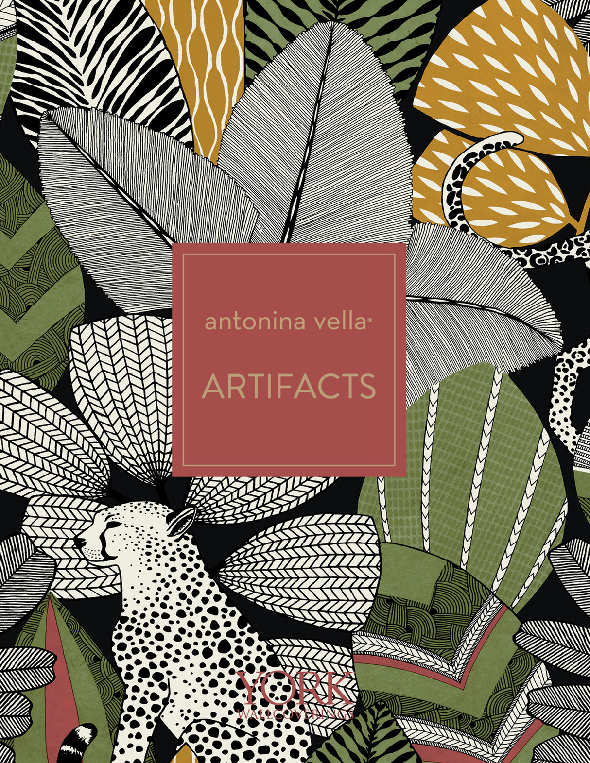 Patan Taupe by Antonina Vella Geometric Ikat Wallpaper – Antonina Vella AB3095