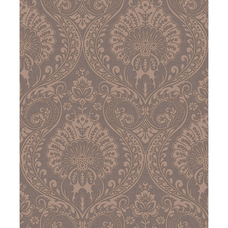 Berenice Rose Gold Luxe Damask Wallpaper in Rose Gold by Arthouse