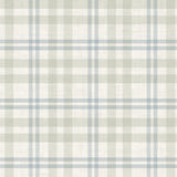 Corrine Neutral Countryside Check plaid wallpaper roll and pattern
