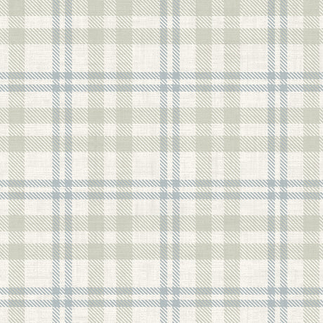 Corrine Neutral Countryside Check plaid wallpaper roll and pattern