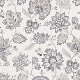 Prudie Denim Jacobean Trail Wallpaper sample roll with blue floral motif