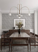 Toile de New York Graphite by NuWallpaper Brownstone Boys Hand-Drawn New York City Landmark Toile Peel and Stick Wallpaper - BBS6546