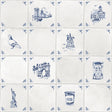 Brooklyn Delft Navy Peel and Stick Wallpaper by NuWallpaper x Brownstone Boys - BBS6547
