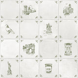 Brooklyn Delft Ivy Peel and Stick Wallpaper by NuWallpaper x Brownstone Boys - BBS6548