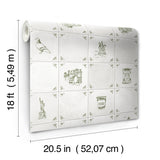 Brooklyn Delft Ivy by NuWallpaper x Brownstone Boys Traditional New York City Landmark Delft Tile Peel and Stick Removable Wallpaper BBS6548