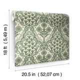 Brownstone Blooms Forest by NuWallpaper x Brownstone Boys Traditional Damask Peel and Stick Wallpaper Botanical Floral - BBS6549