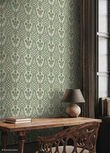 Brownstone Blooms Forest by NuWallpaper x Brownstone Boys Traditional Damask Peel and Stick Wallpaper Botanical Floral - BBS6549