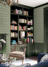 Brownstone Blooms Forest by NuWallpaper x Brownstone Boys Traditional Damask Peel and Stick Wallpaper Botanical Floral - BBS6549